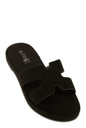 H Band Open Toe Slide Sandals