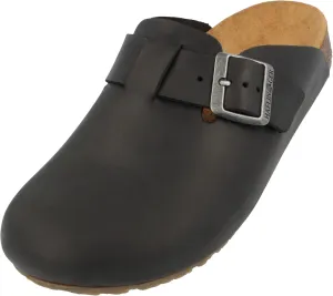 HAFLINGER Porto Elegant Leather Clog with Rubber Sole and Cork Latex Footbed Slipper Unisex