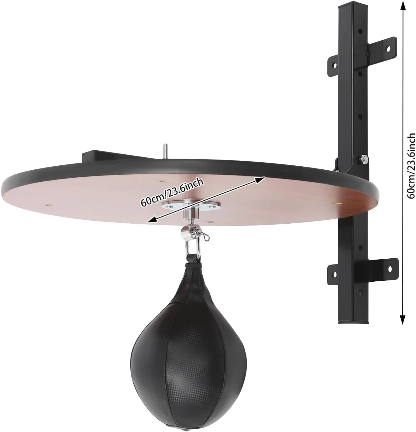 Heavy Duty Adjustable Speed Bag Platform Kit with Punching Ball, Wall Mounted Fitness Ball Boxing Reaction Training Equipment,Speed Bag Platform for Punching, Training, Boxing, Exercise