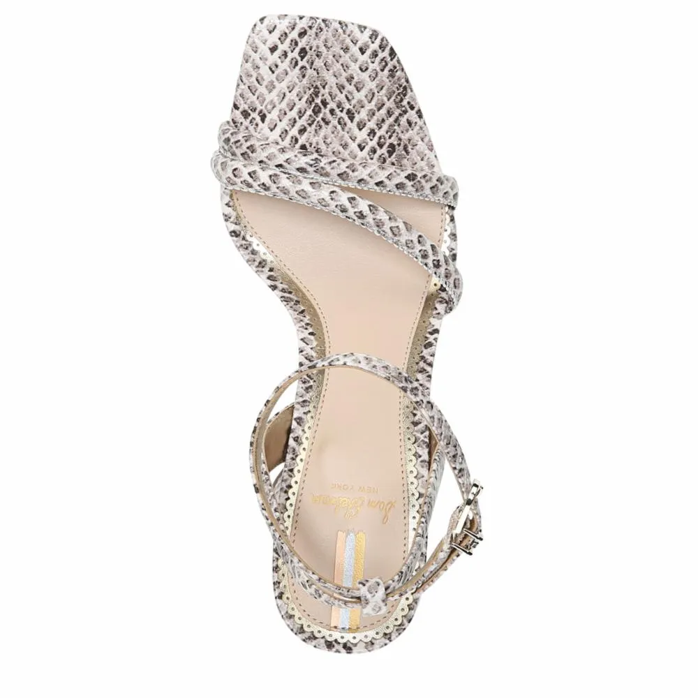 Heeled Squared Sandal Sam Open Excellent customer support Toe Ankle Kia Strap Roccia Edelman Dedicated support Block