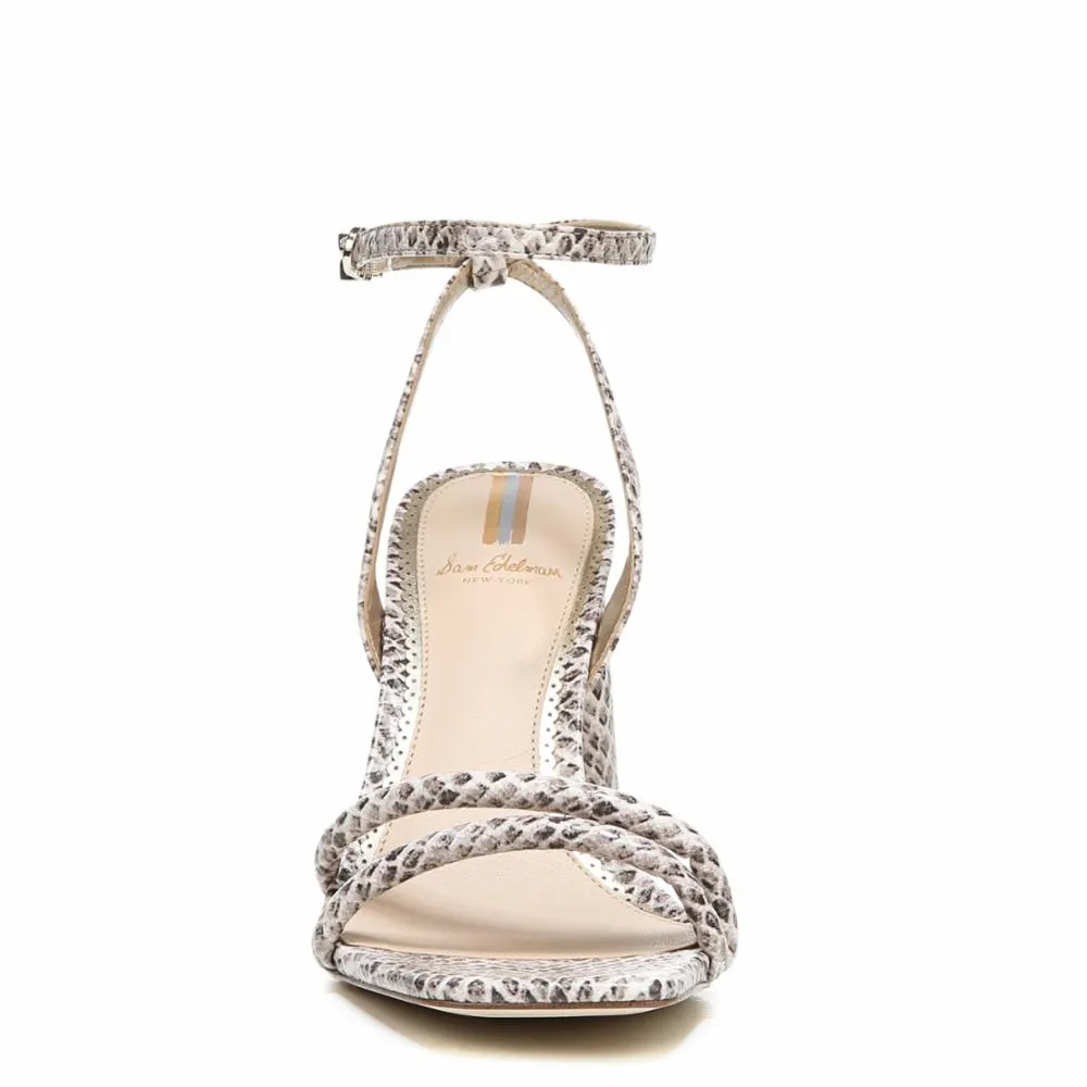 Heeled Squared Sandal Sam Open Excellent customer support Toe Ankle Kia Strap Roccia Edelman Dedicated support Block
