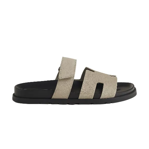 Hermes Chypre Sandal Suede Beige Esquisse
