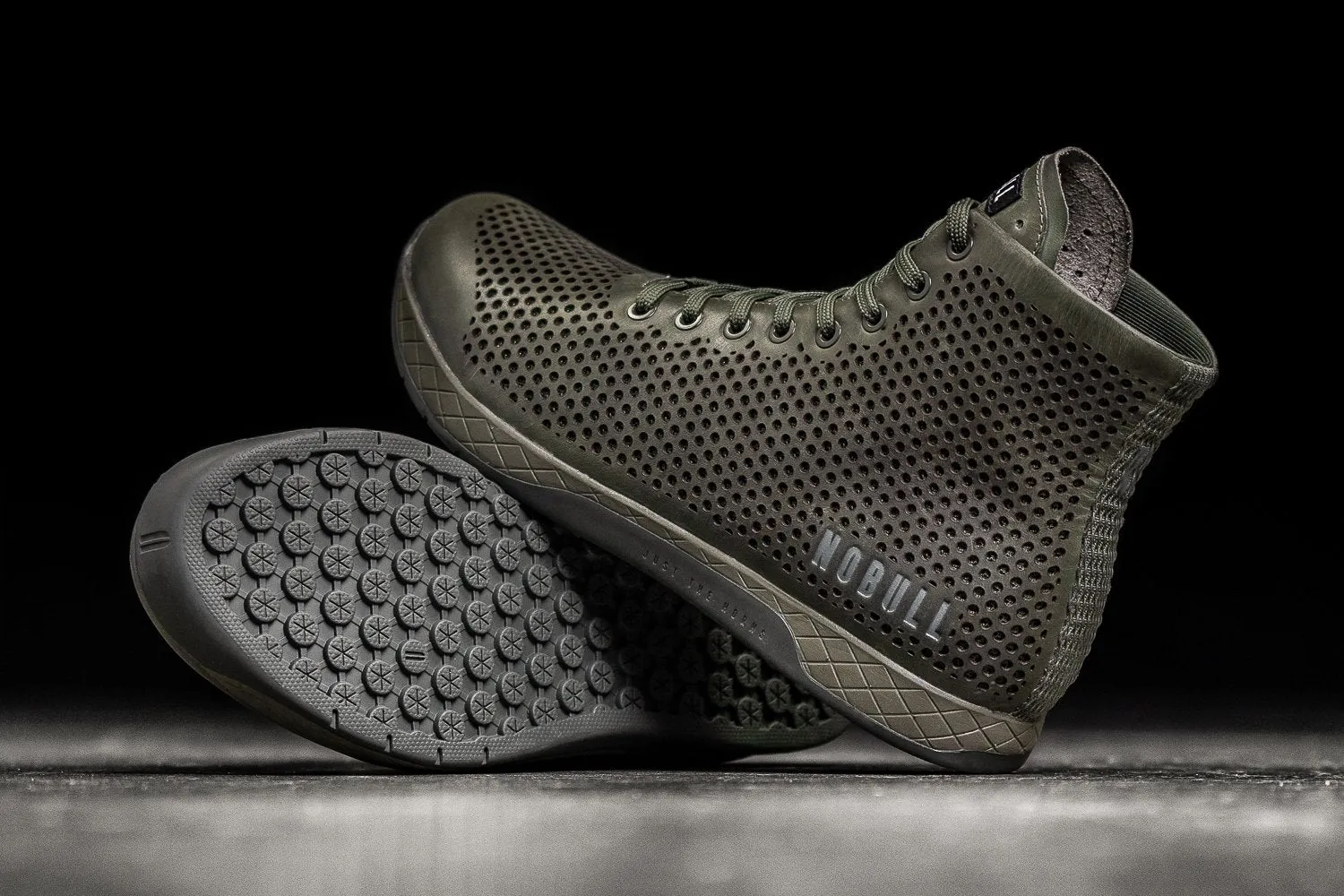 HIGH-TOP MOSS LEATHER TRAINER (WOMEN'S)