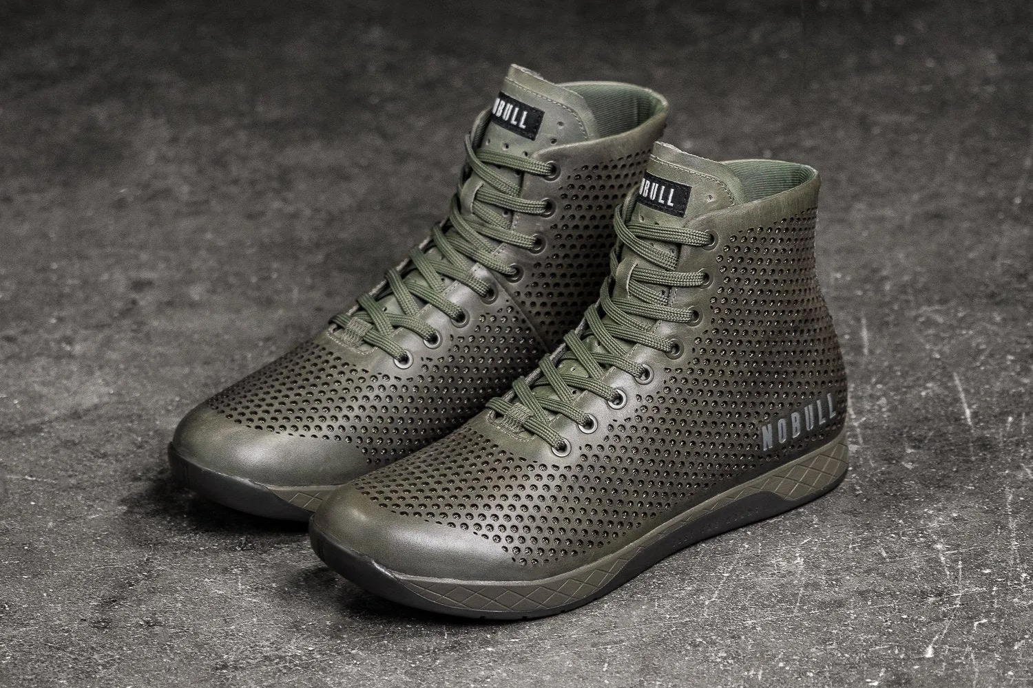 HIGH-TOP MOSS LEATHER TRAINER (WOMEN'S)