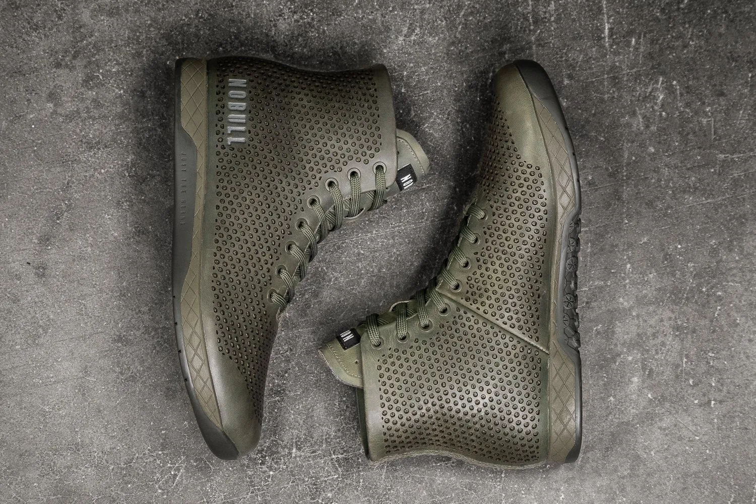 HIGH-TOP MOSS LEATHER TRAINER (WOMEN'S)