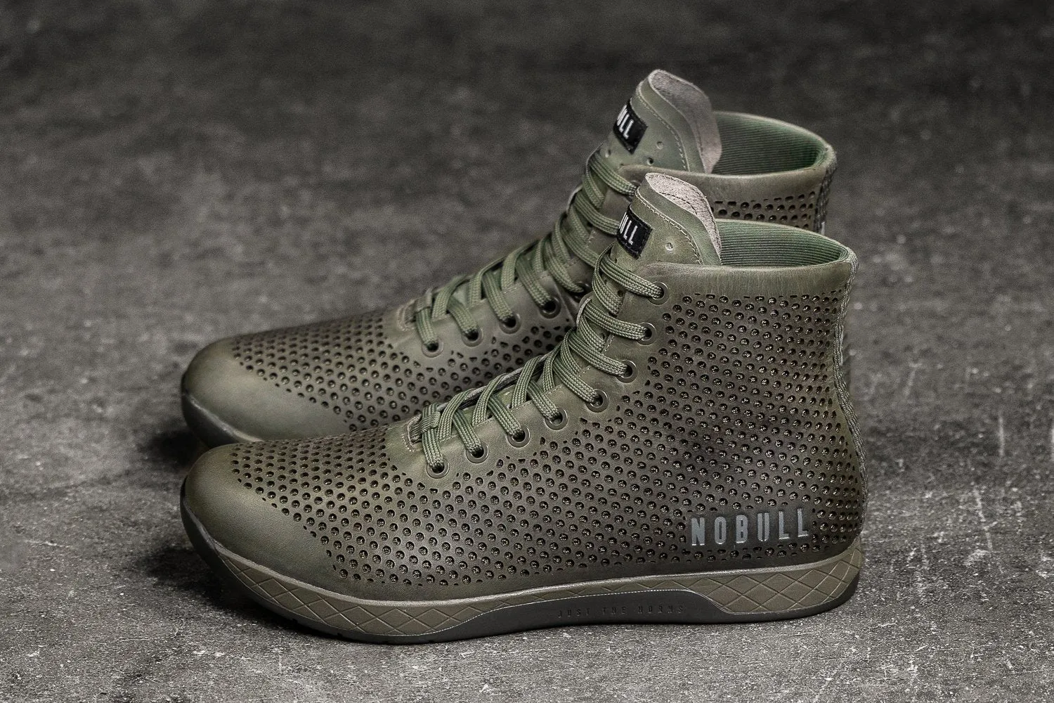 HIGH-TOP MOSS LEATHER TRAINER (WOMEN'S)