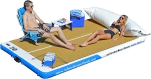 Inflatable Sport Boats Yacht Dock 10' x 6' x 6 inches Thick - Premium Water Platform - Inflatable Dock Floating Platform