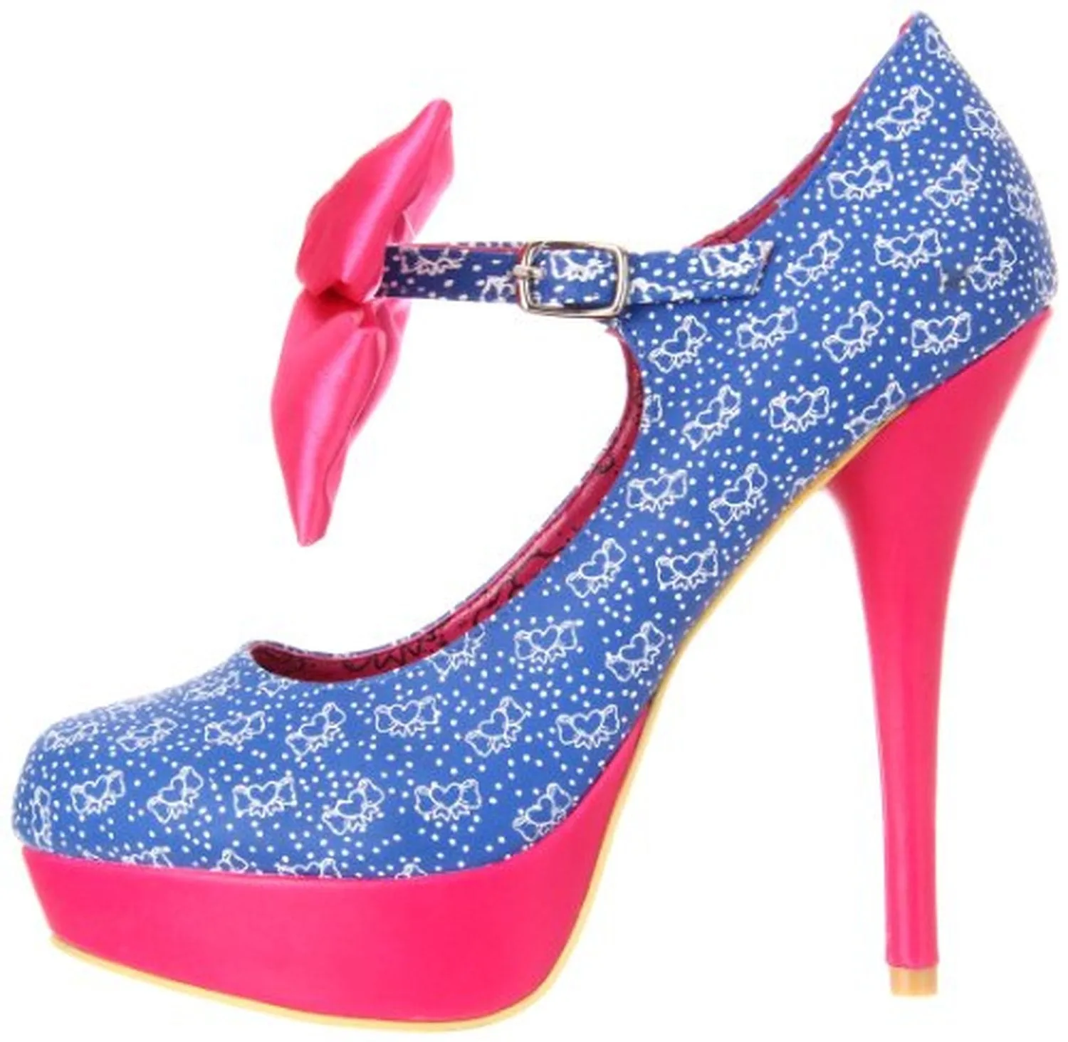 Iron Fist Women's Bow Me Platform Pump,Blue,10 M US
