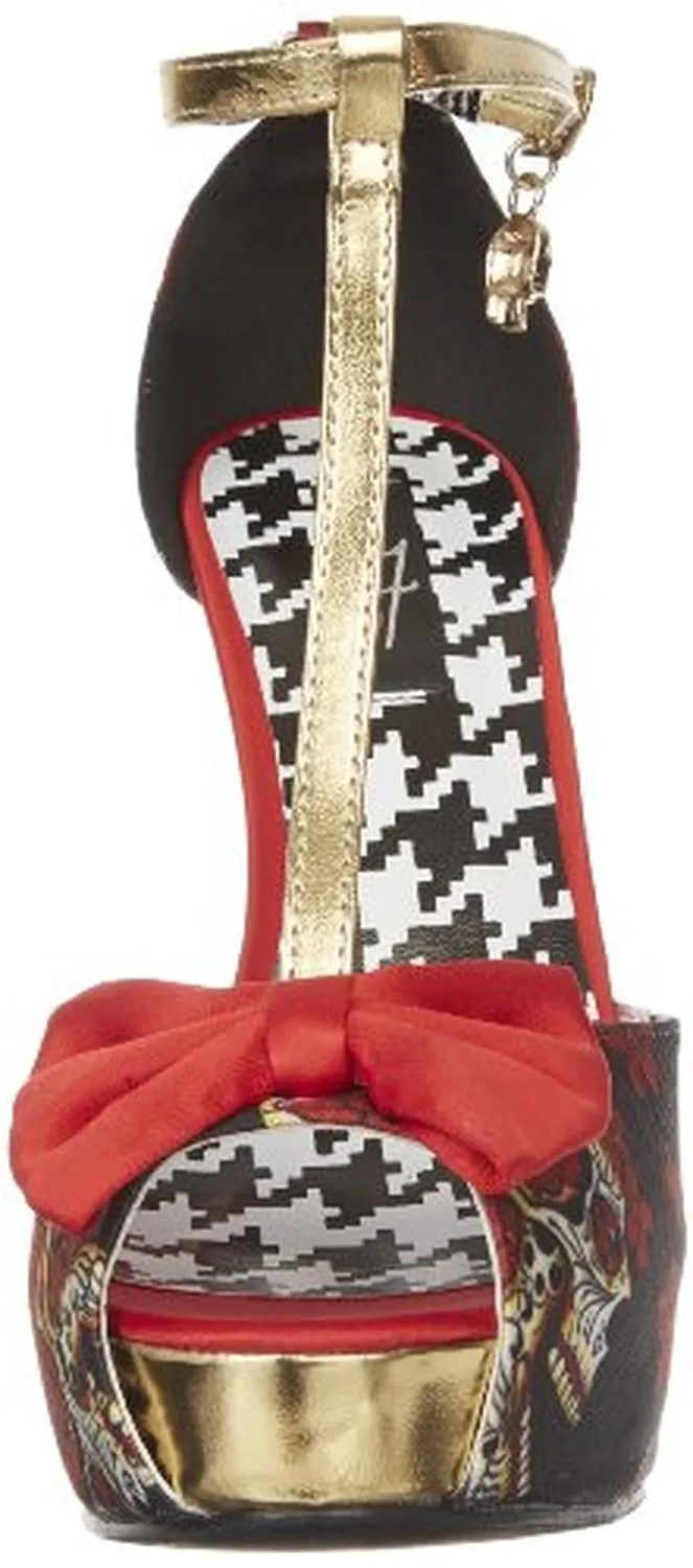 Iron Fist Women's Death Dance Platform Pump,Black-Red,8 M US