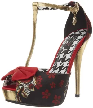 Iron Fist Women's Death Dance Platform Pump,Black-Red,8 M US