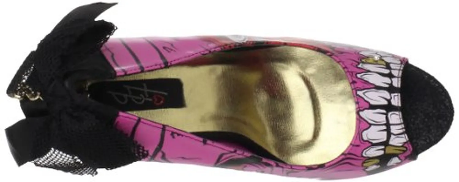 Iron Fist Women's Gold Digger Platform Pump,Pink-Black,8 M US