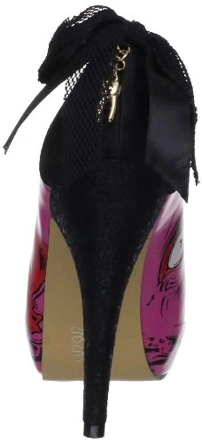 Iron Fist Women's Gold Digger Platform Pump,Pink-Black,8 M US