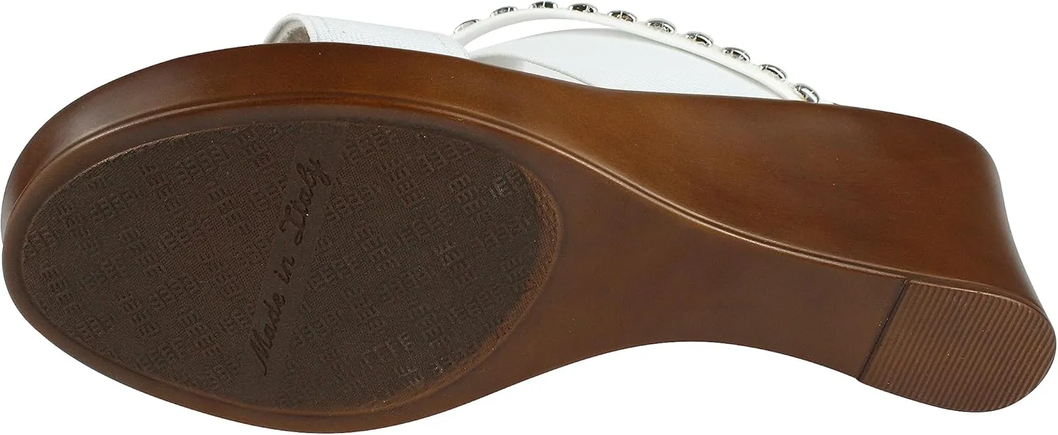 ITALIAN Shoemakers Pert Women's Wedge Open Toe Strap Sandal for Women