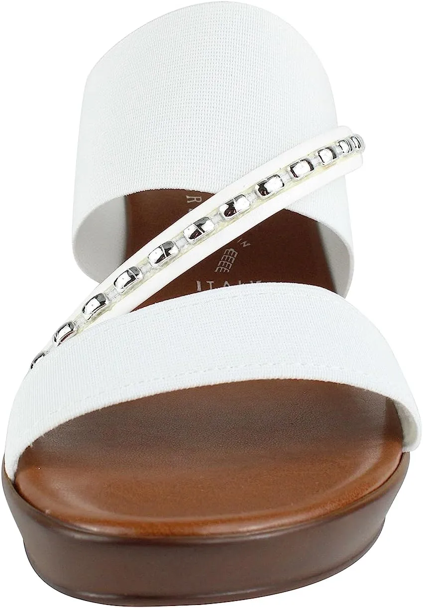 ITALIAN Shoemakers Pert Women's Wedge Open Toe Strap Sandal for Women