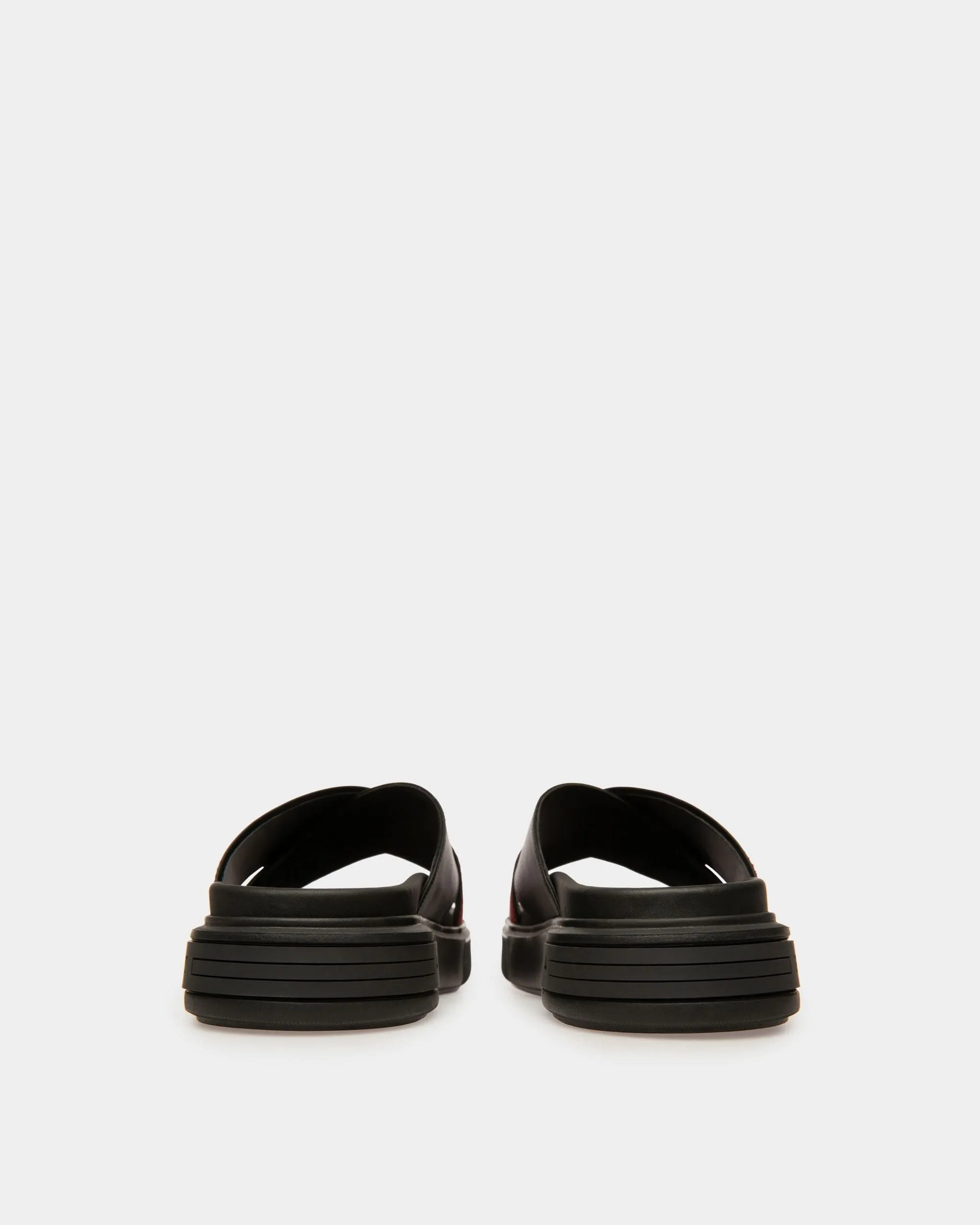 Jake Leather Sandals In Black