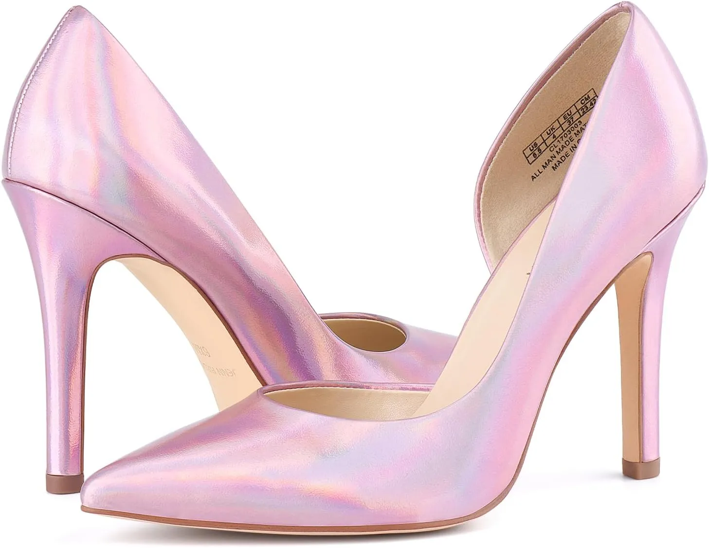 JENN ARDOR Stiletto High Heel Shoes for Women: Pointed, Closed Toe Classic Slip On Dress Pumps