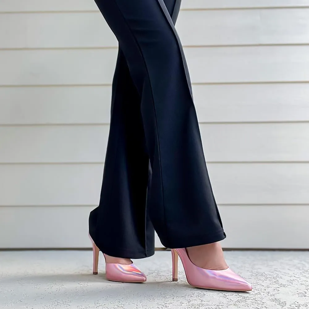 JENN ARDOR Stiletto High Heel Shoes for Women: Pointed, Closed Toe Classic Slip On Dress Pumps