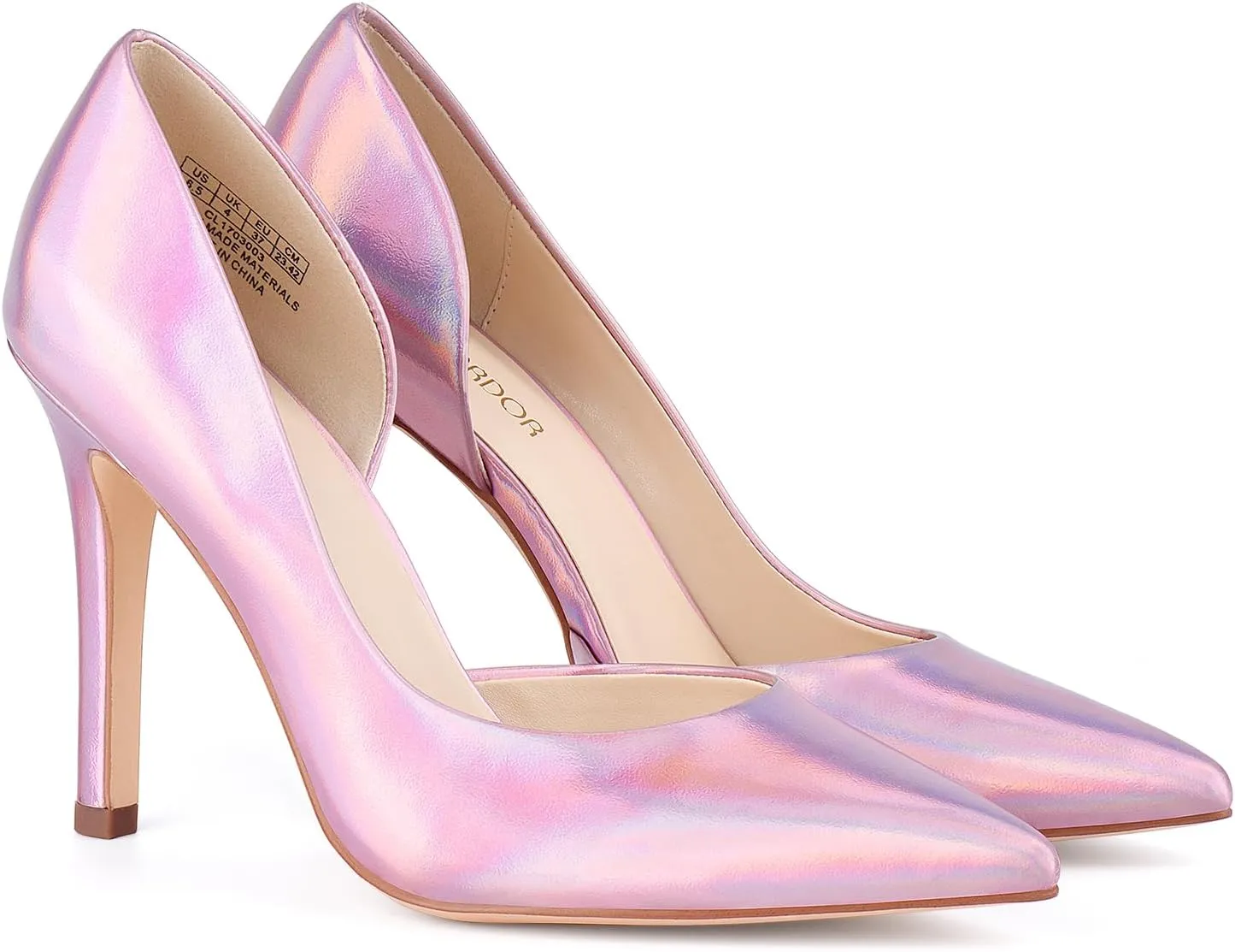 JENN ARDOR Stiletto High Heel Shoes for Women: Pointed, Closed Toe Classic Slip On Dress Pumps