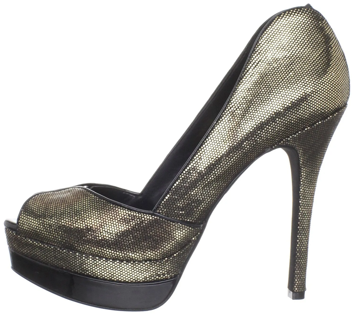 Jessica Simpson Women's Evette Platform Pump,Tarnish Gold,6 M US
