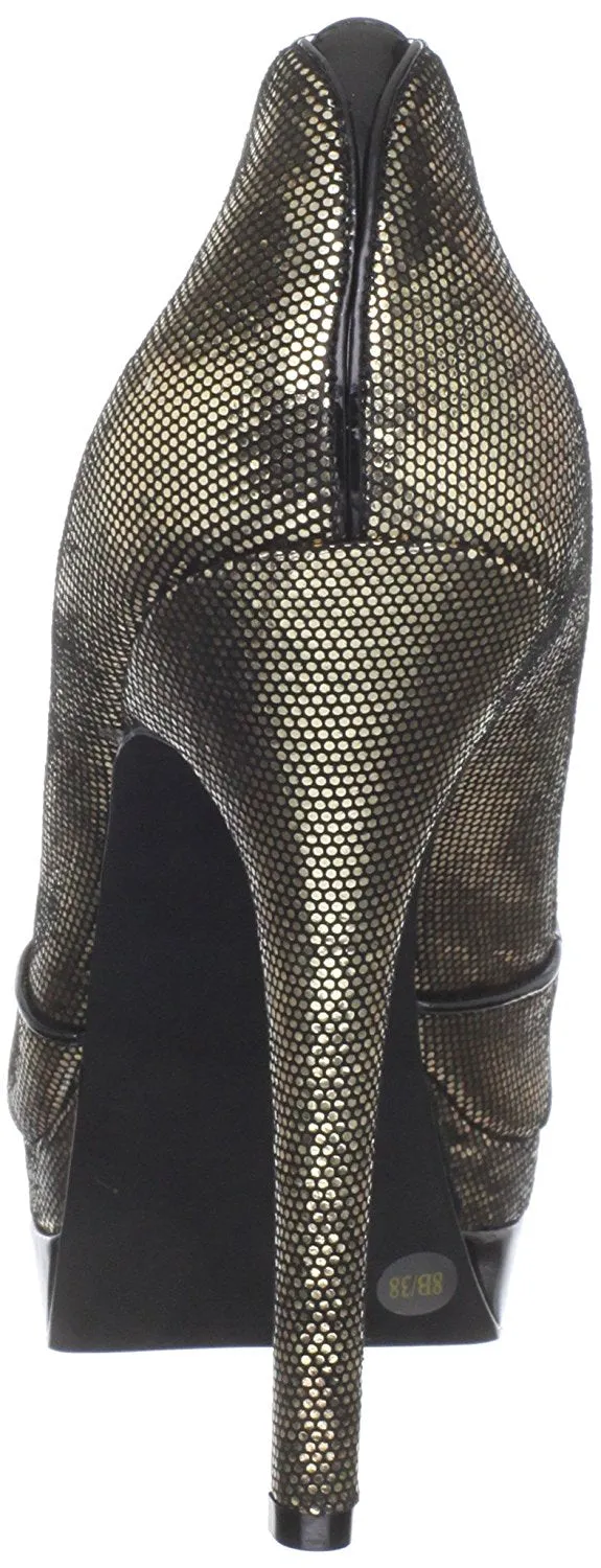 Jessica Simpson Women's Evette Platform Pump,Tarnish Gold,6 M US