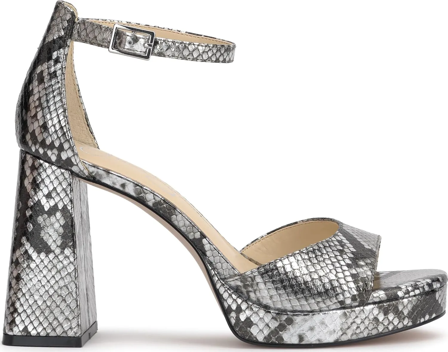 Jessica Simpson Womens Kaliah Shimmer Faux Suede Ankle Strap