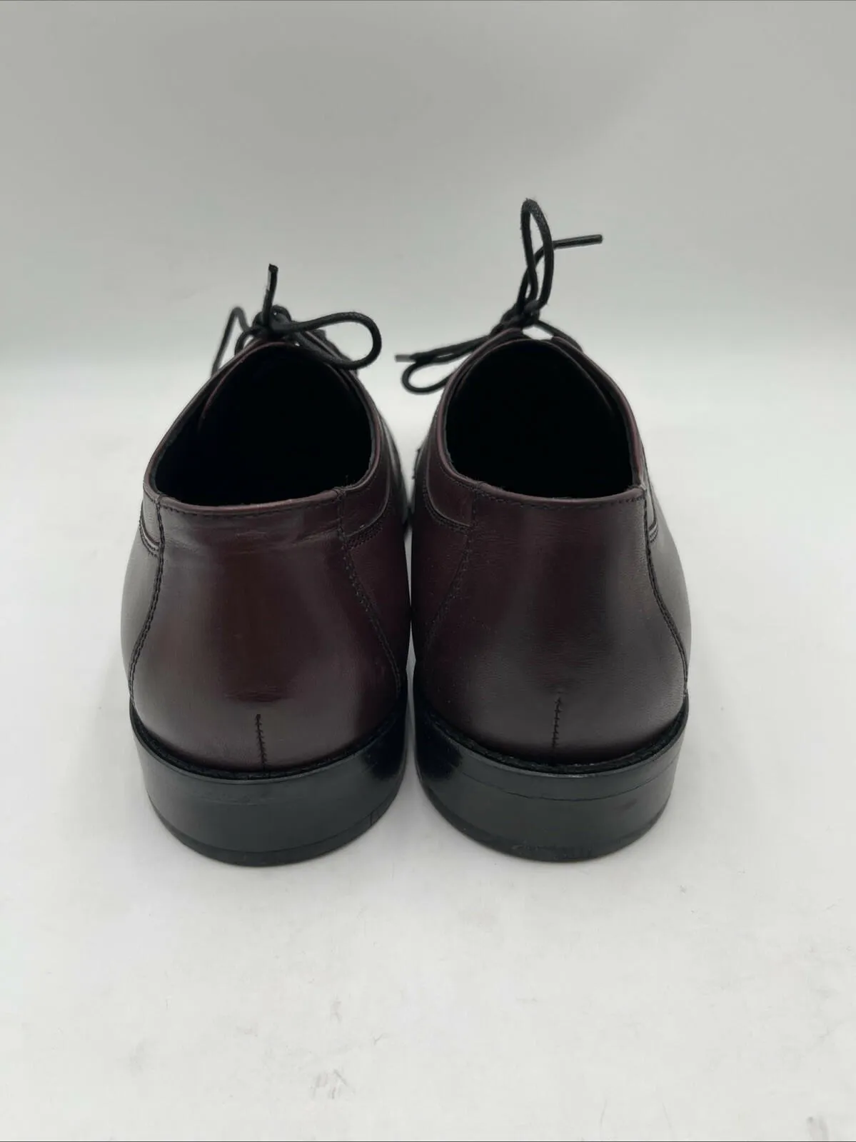 Johnston & Murphy Men's Novick Cap Toe Derby Shoes Burgundy Size 11.5M - Very Good
