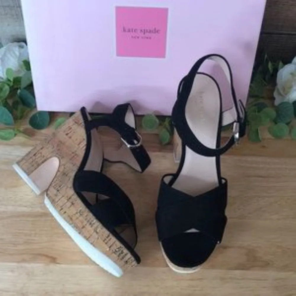 Kate Spade Glynda High-Heel Platform Sandals Black 9.5