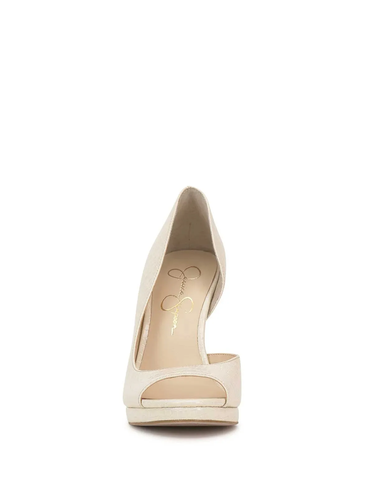Kimli Peep Toe Pump in Buff