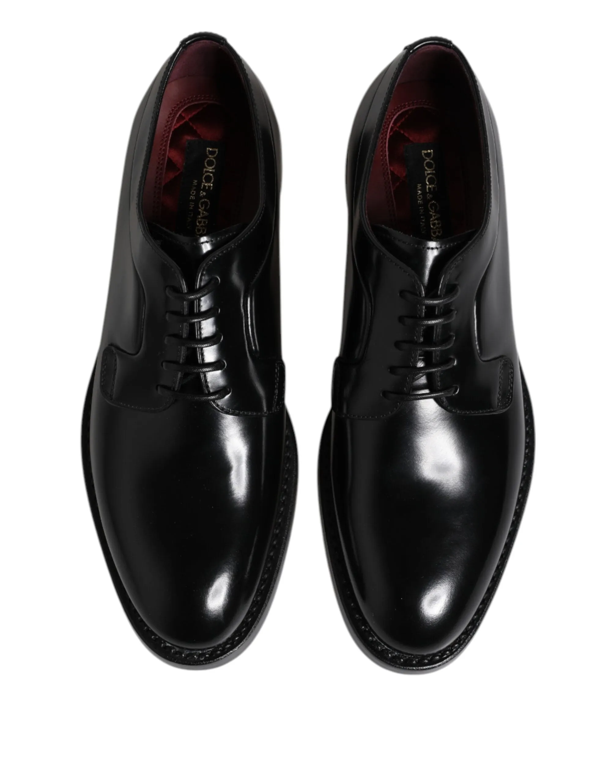 Lace Up Dolce Effective communication Leather & Trustworthy assistance Calf Gabbana Dress Derby Black Shoes