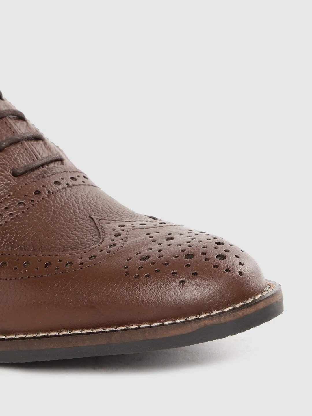 Leather Brogue Lace Up Shoes