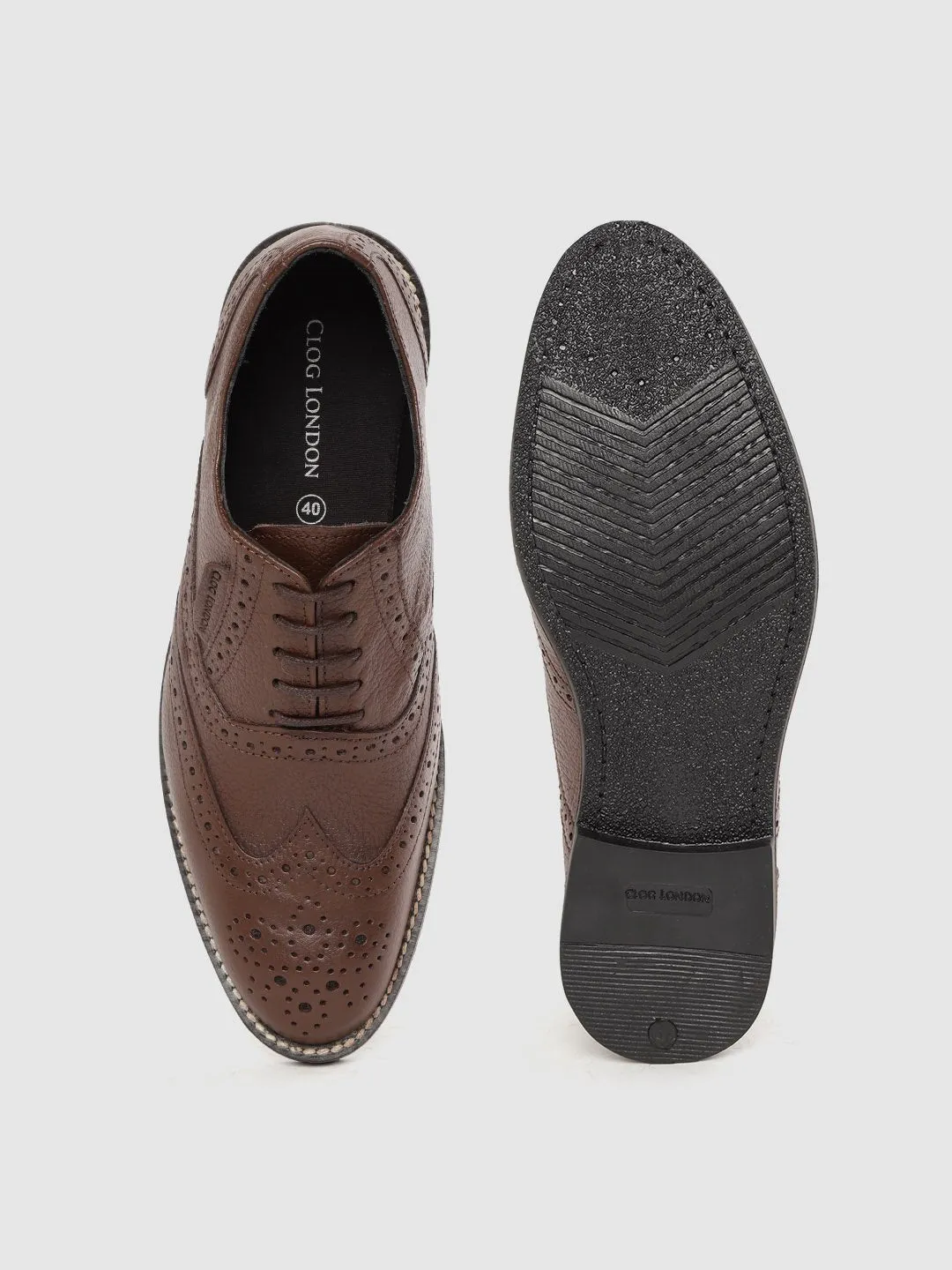 Leather Brogue Lace Up Shoes