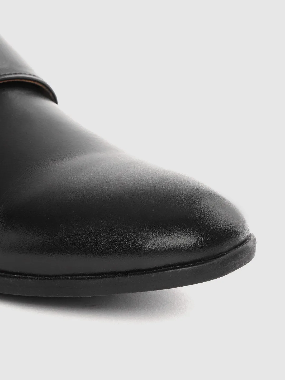 Leather Monk Strap Slip On Shoes