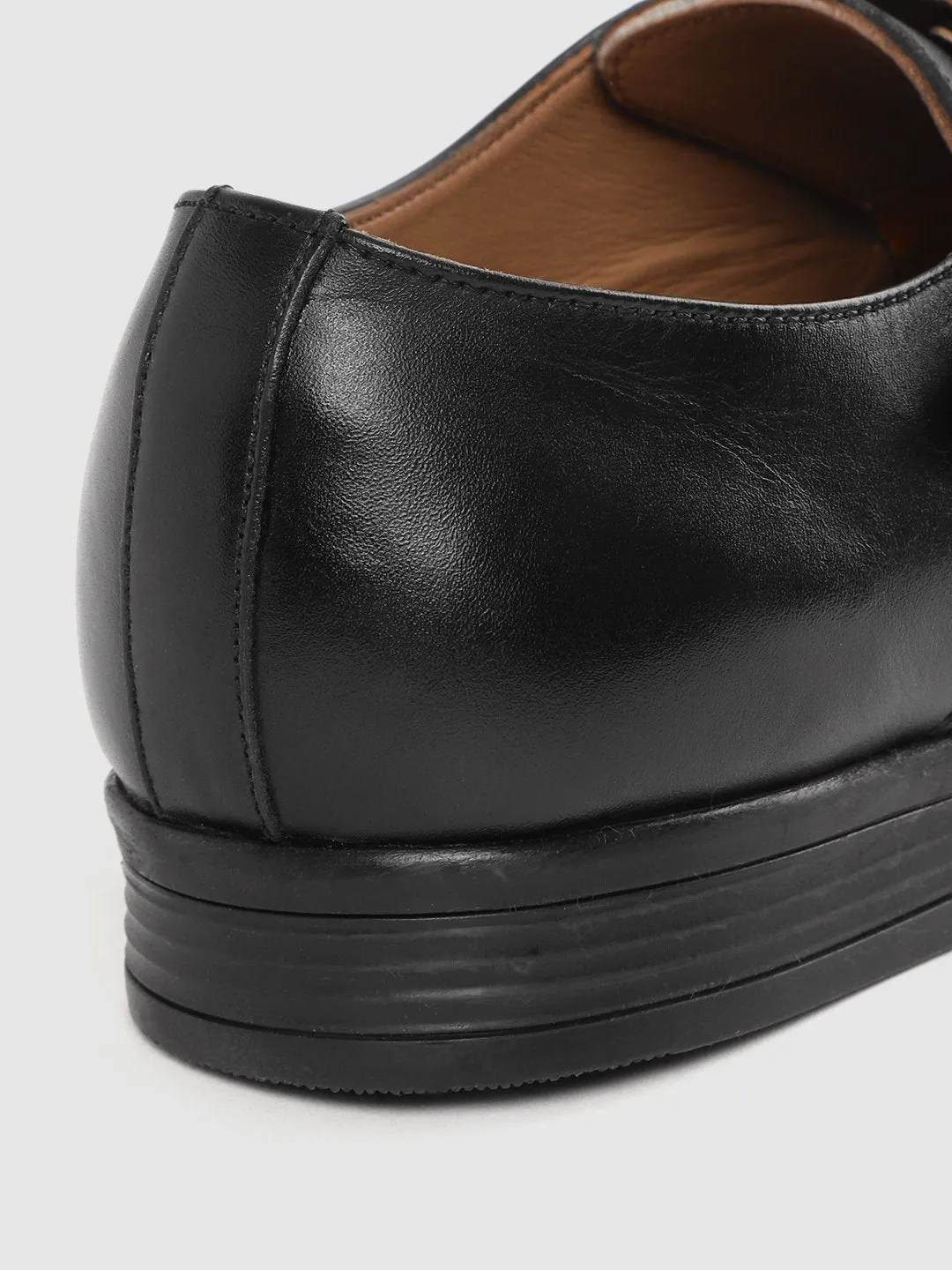 Leather Monk Strap Slip On Shoes