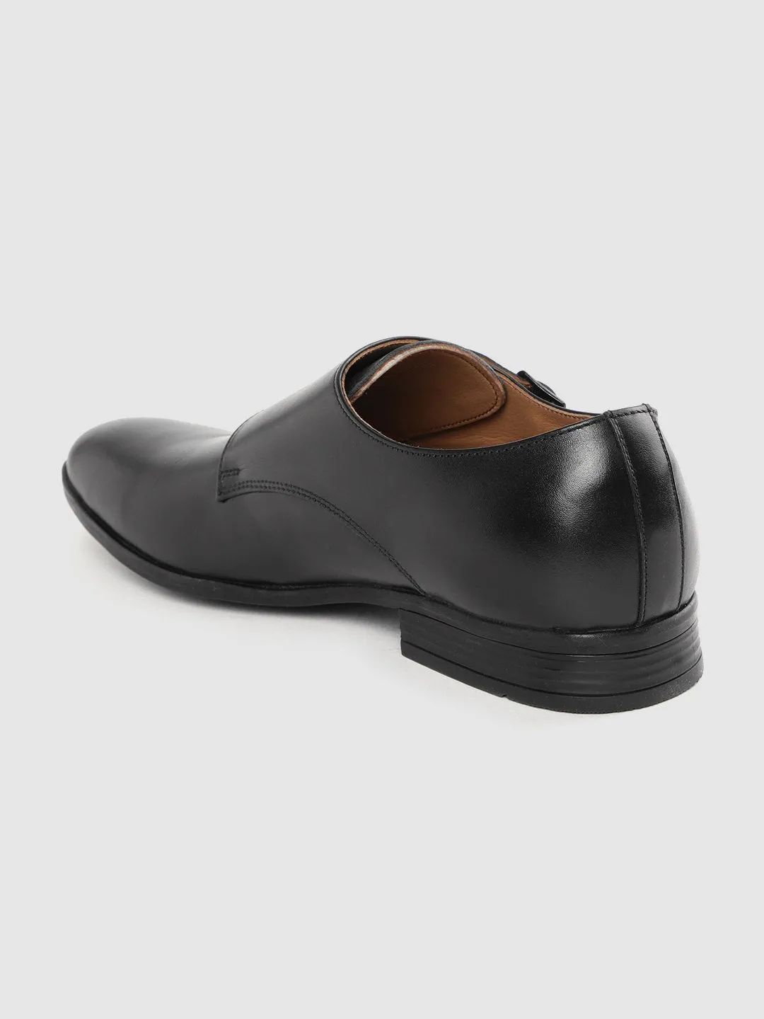 Leather Monk Strap Slip On Shoes