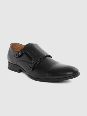 Leather Monk Strap Slip On Shoes