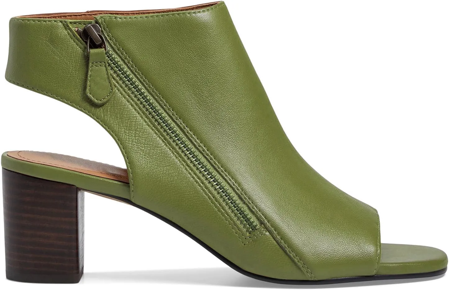 LEHOOR Women Chunky Heel Open Toe Booties Sandals Side Zipper Sandal Booties Cut Out 2 inch Block Stacked Heels Ankle Boots Peep Toe Backless Matte Casual Summer Booties 4-11 M US