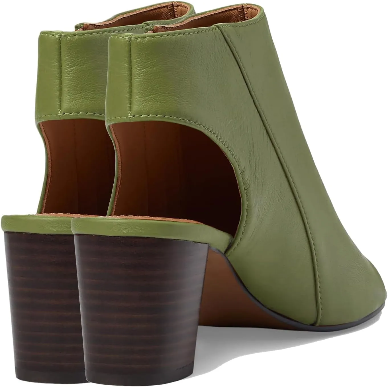 LEHOOR Women Chunky Heel Open Toe Booties Sandals Side Zipper Sandal Booties Cut Out 2 inch Block Stacked Heels Ankle Boots Peep Toe Backless Matte Casual Summer Booties 4-11 M US