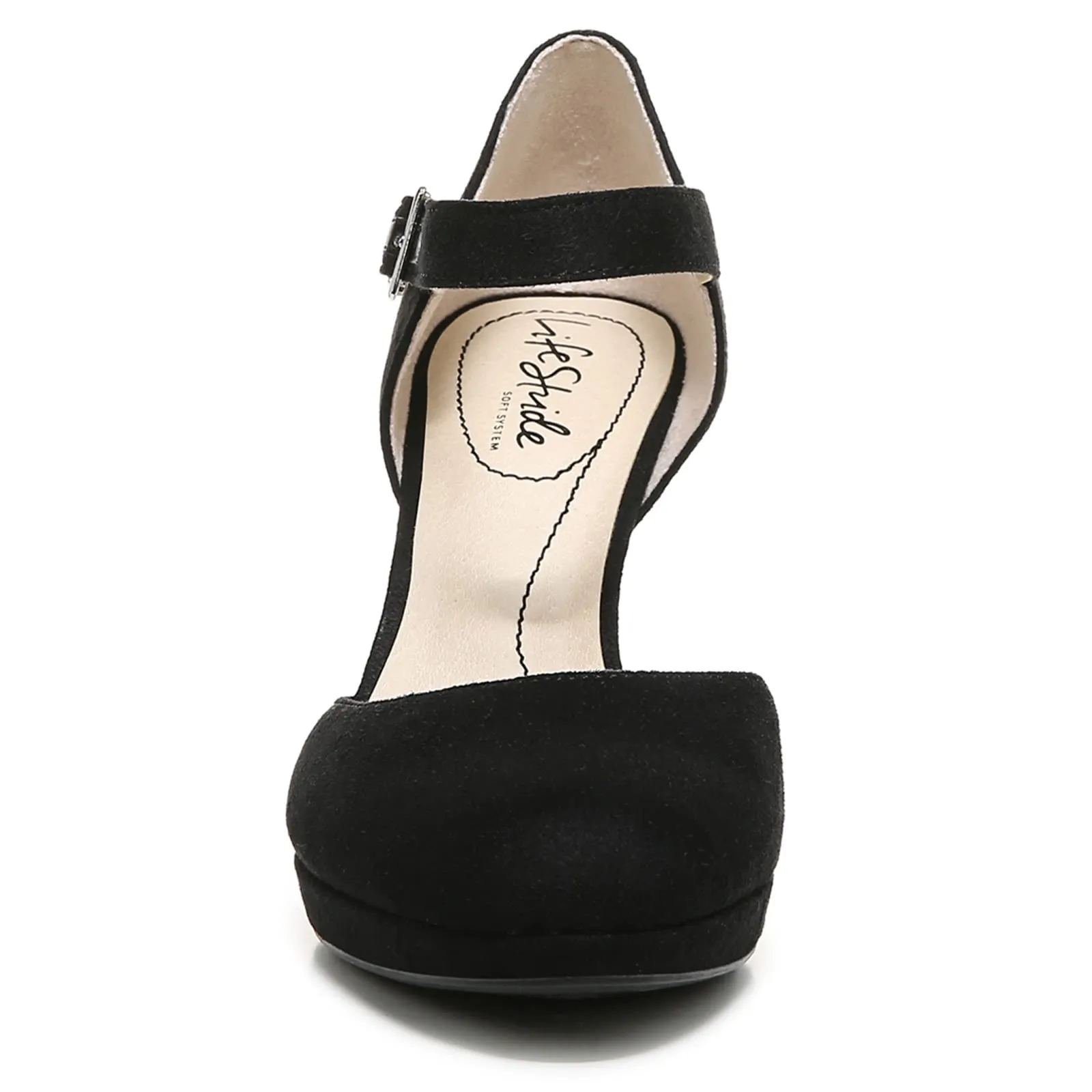 LifeStride Womens Jean Platform Pump Black 11 M