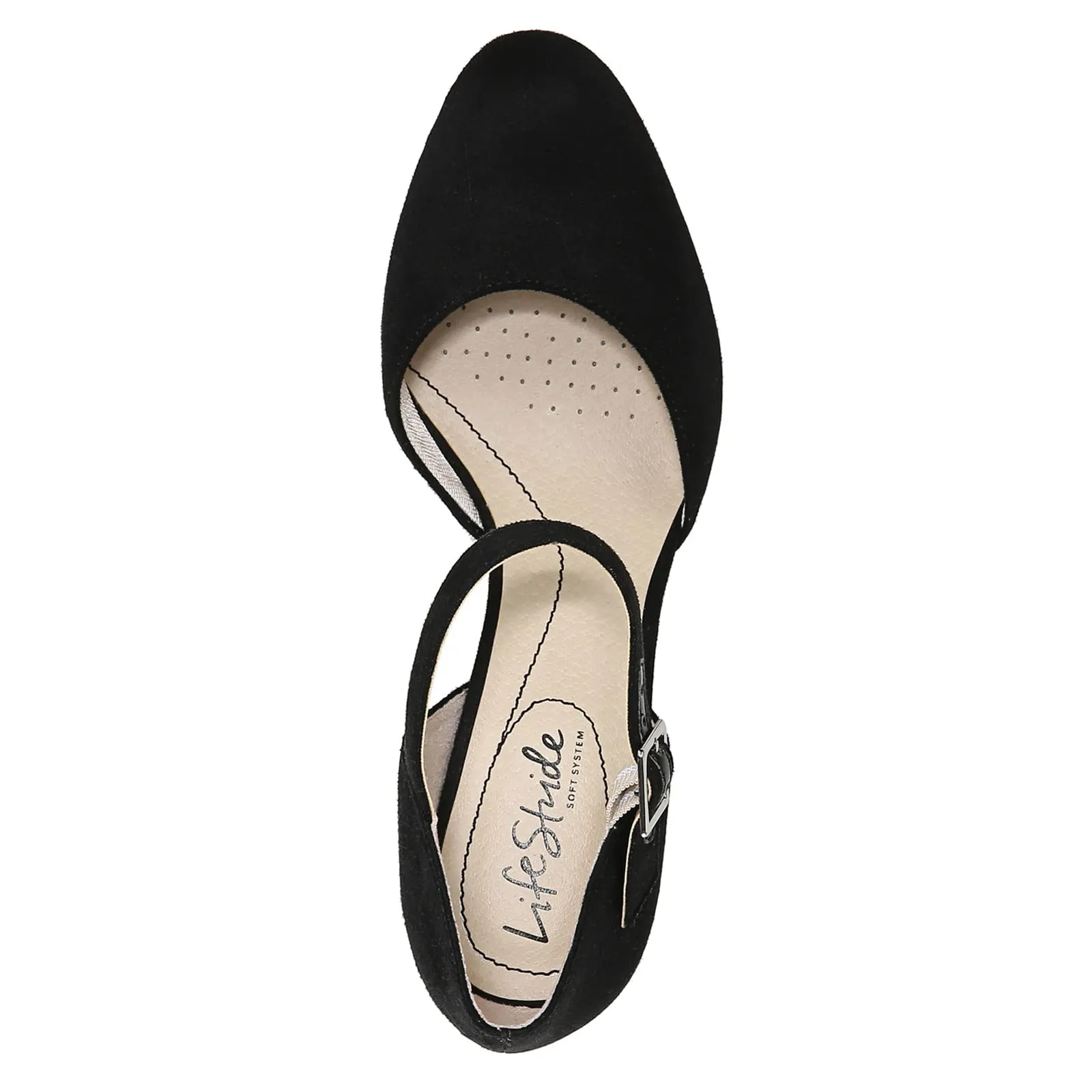 LifeStride Womens Jean Platform Pump Black 11 M