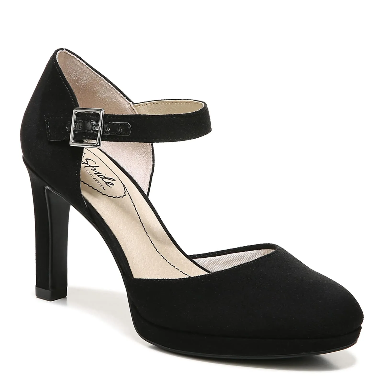 LifeStride Womens Jean Platform Pump Black 11 M