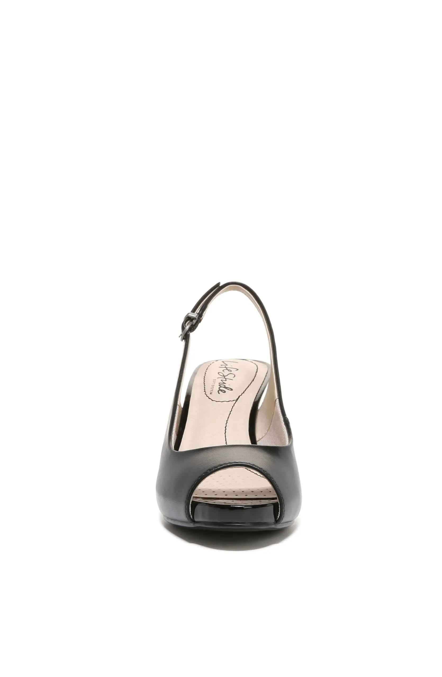 LifeStride Women's Teller Platform Pump,Black Smooth,7.5 M US