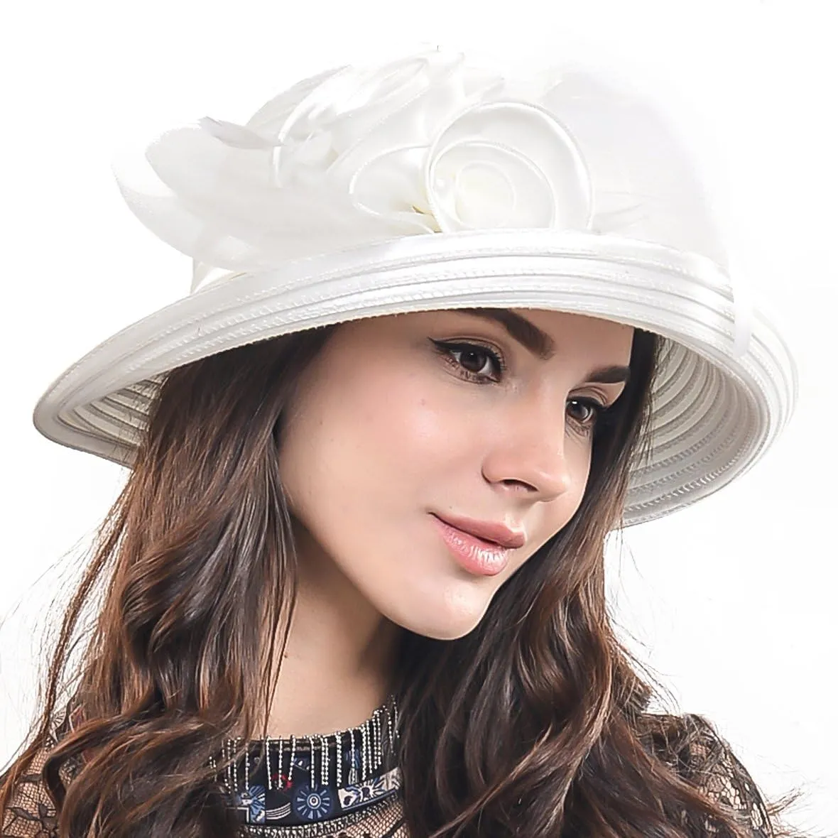 Lightweight Church Derby Dress Wedding Hat #S052