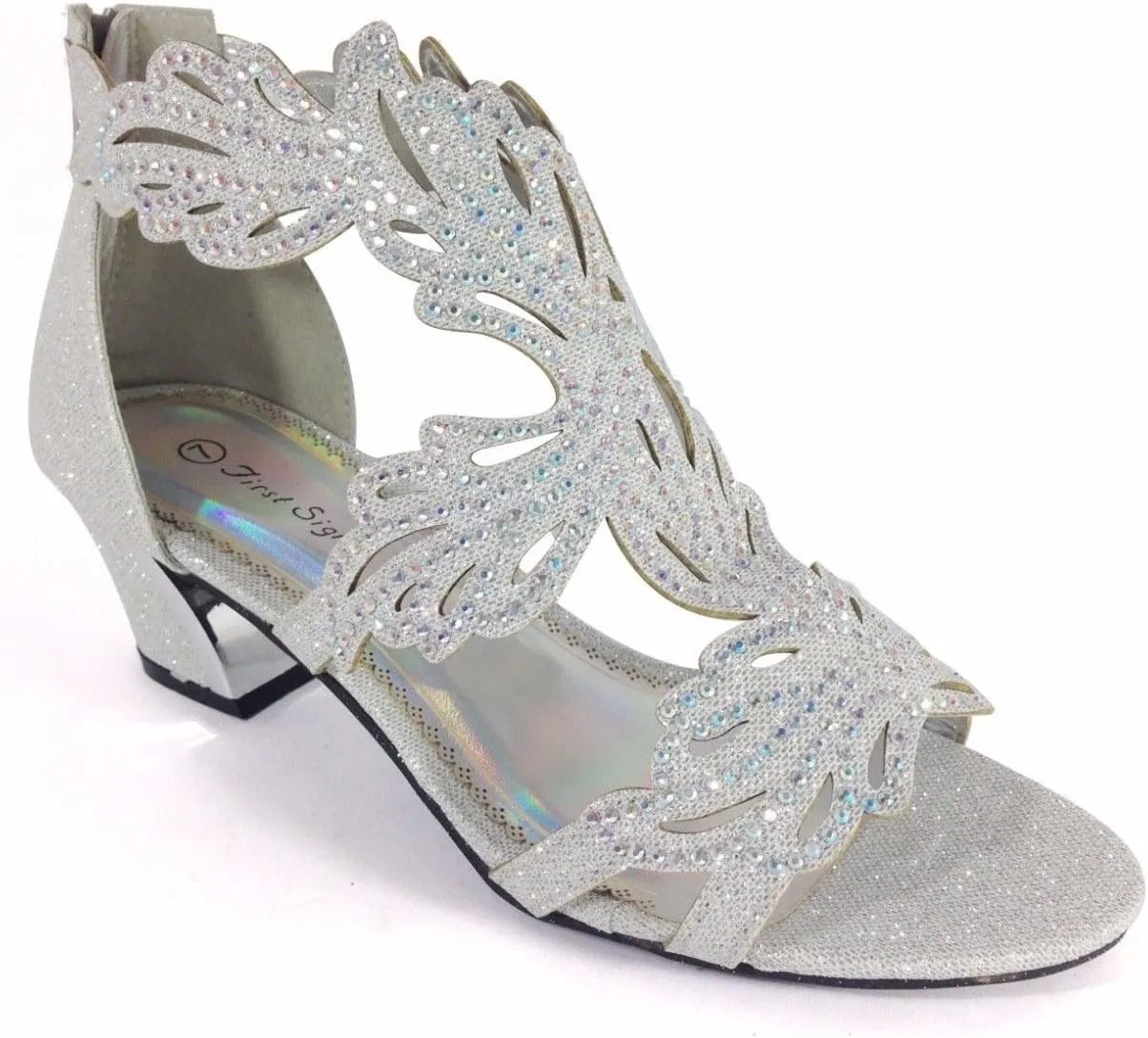 Lime03N Womens Open Toe Mid Heel Wedding Rhinestone Gladiator Sandal Wedge Shoes