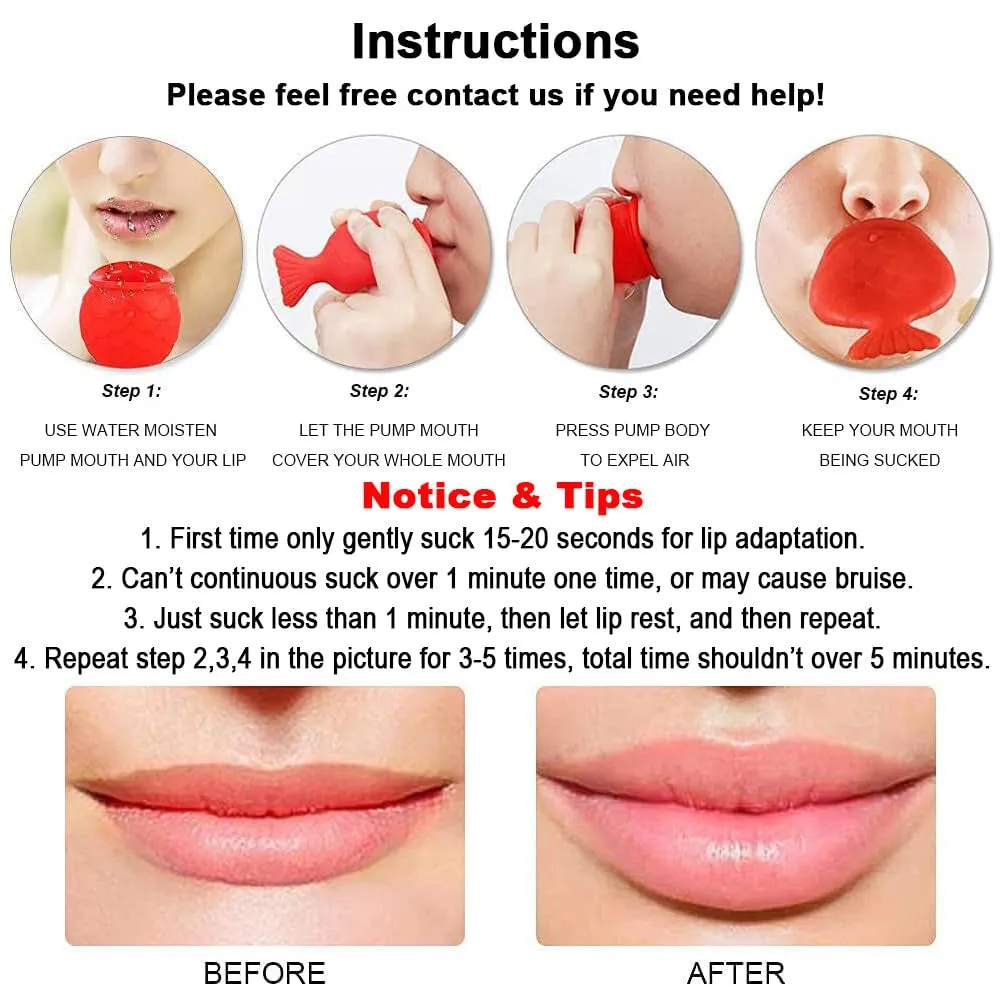 Lips Enhancer Plumper Device Lips Silicone Fish Shape Natural Pout Mouth Tool Sexy Lip Mouth