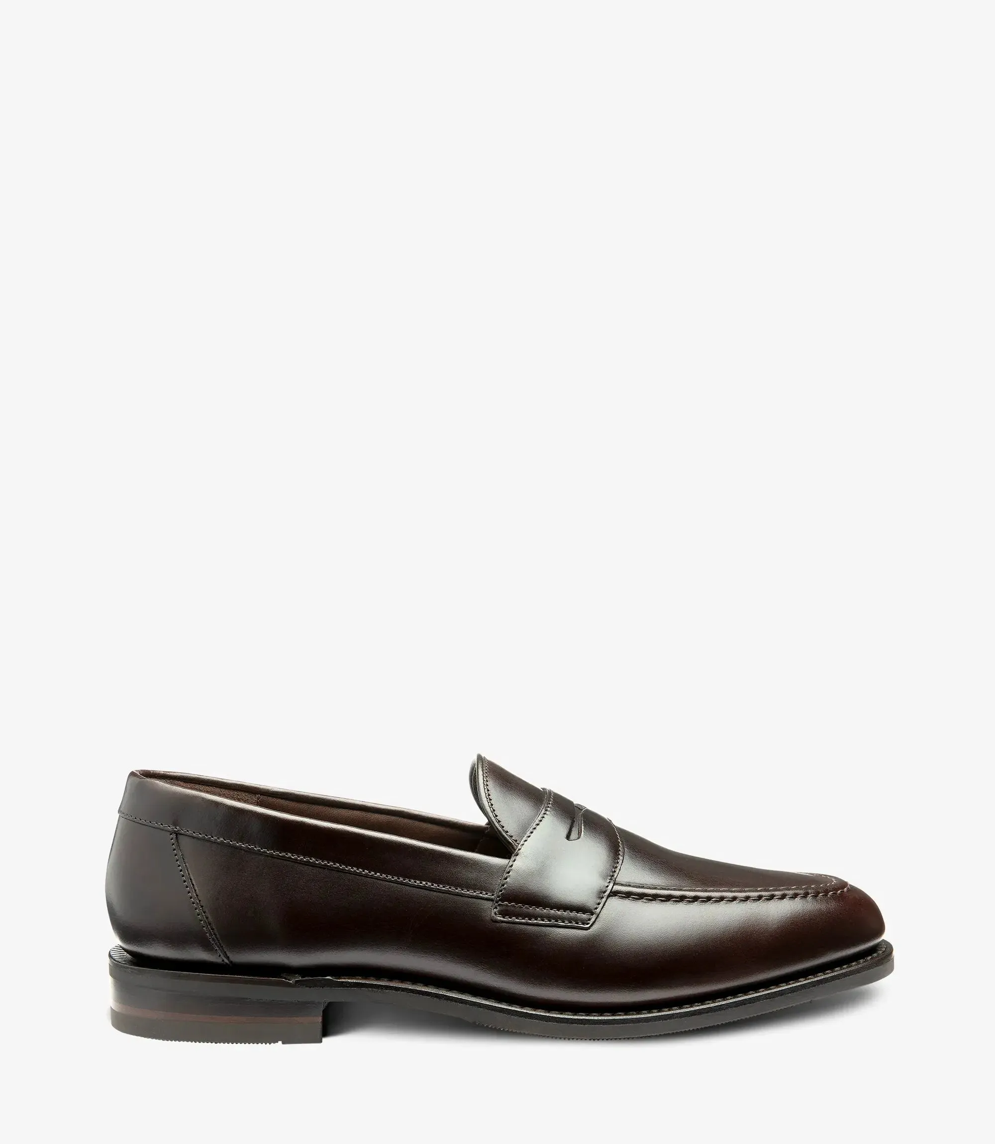 LOAKE Imperial Loafer - Dark Brown Calf  - (F) fitting rubber Sole