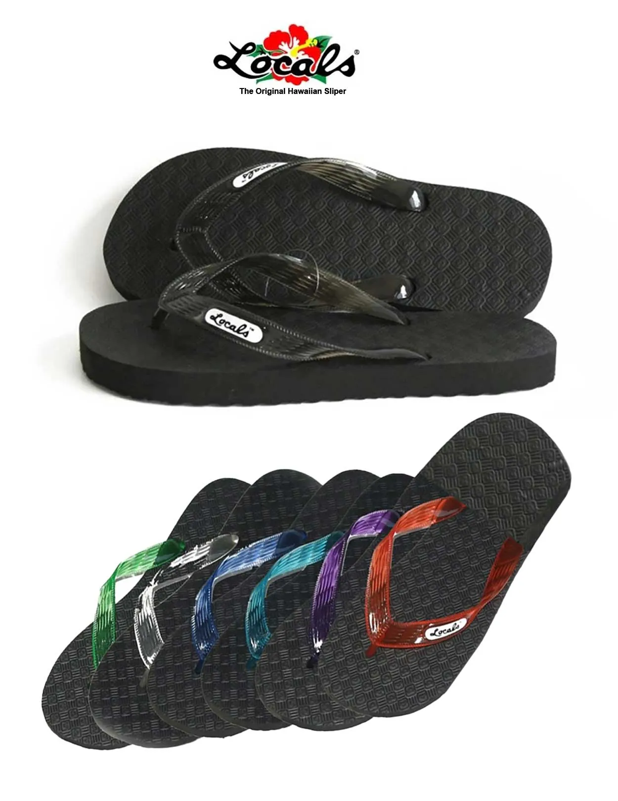 Locals Mele Slippers Hawaiian Style
