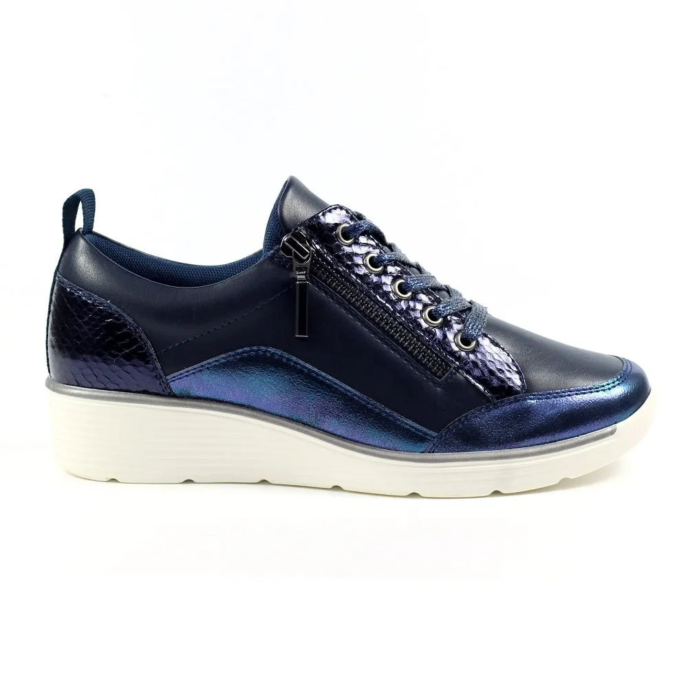 Lunar "Kiley" Blue Wedge Trainer
