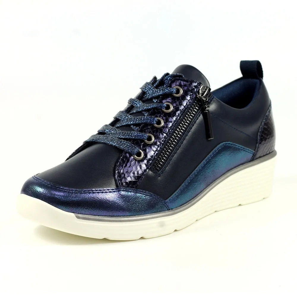 Lunar "Kiley" Blue Wedge Trainer