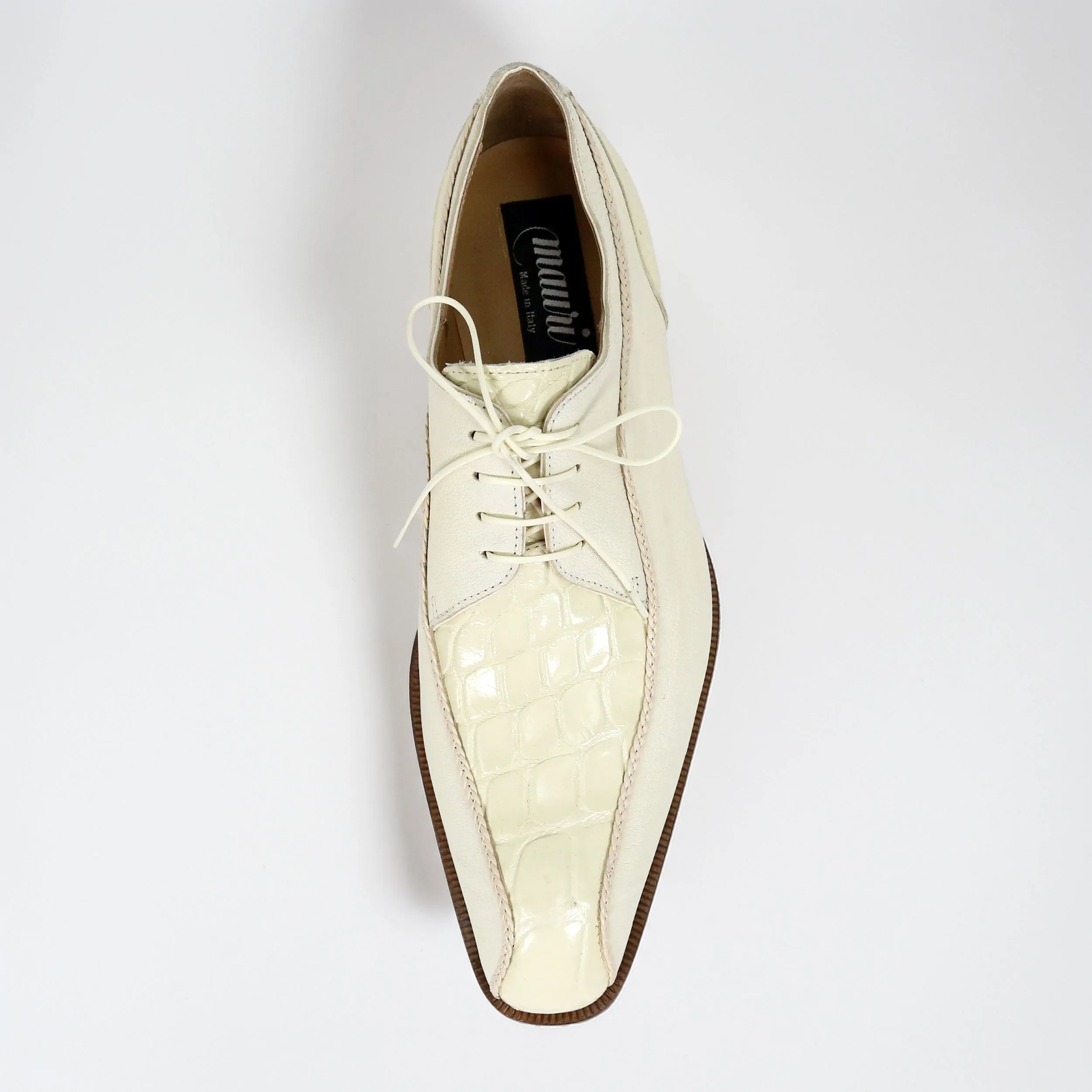 Mauri Gentleman 3251 Men's Shoes Exotic Alligator / Goat Leather Derby (MA5659)