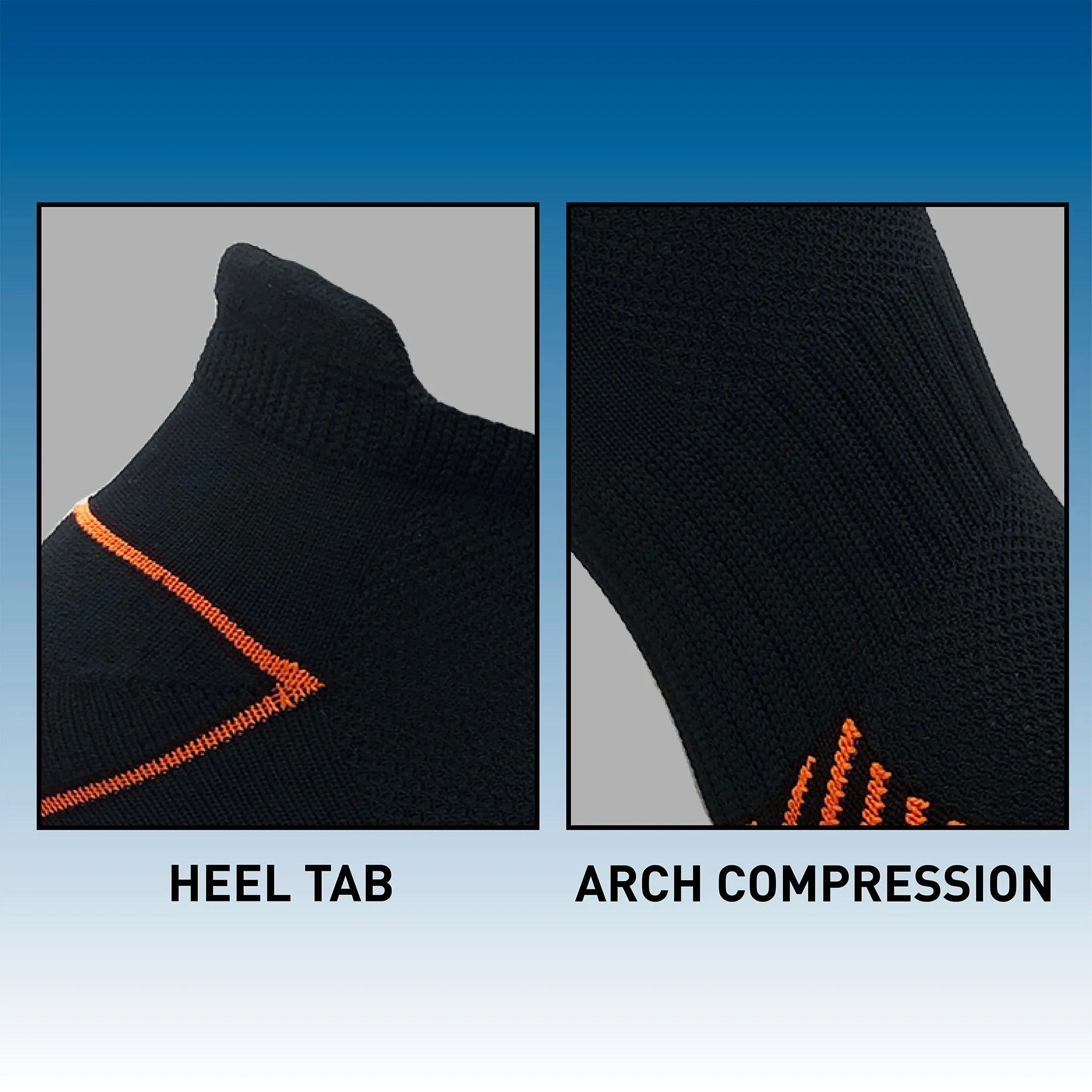 Mens 5 Pack Peformance Trainer Liner Sports Socks Black